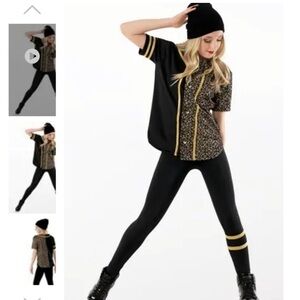 Weissman Black/gold Dancewear